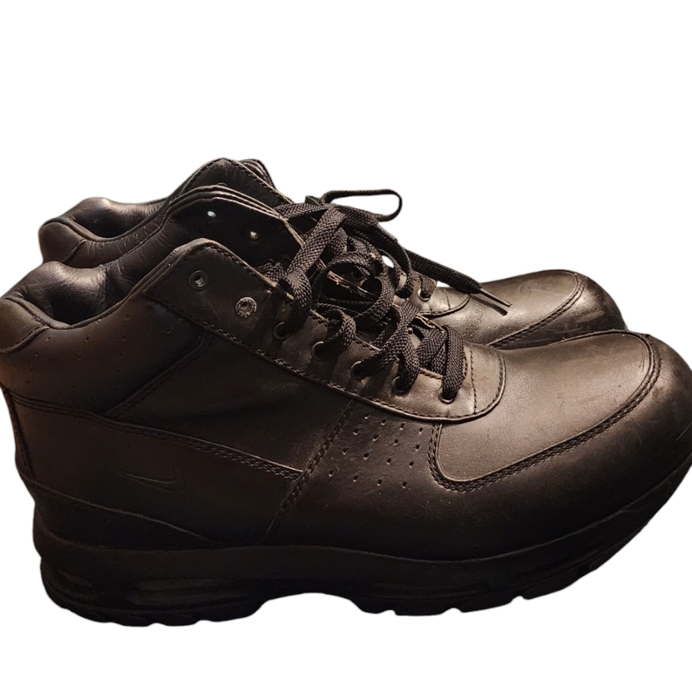 Nike Triple Black Air Max ACG Goadme Leather Shoe-Boots - Size 14 - Picture 5 of 8